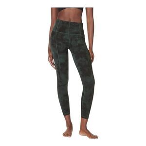 Sweaty Betty Super Soft 7/8 Trek Green Spray Dye Yoga Leggings Size Extra Small